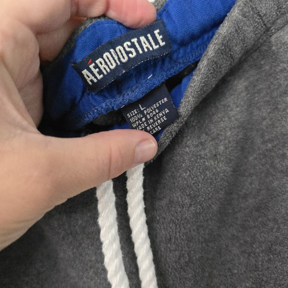 Aeropostale Corded Sweatpants Men L A87 Logo Fleece Lounge Y2K Loungewear - Picture 5 of 11